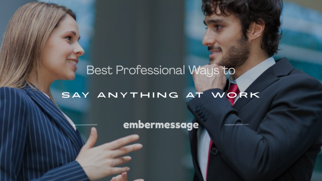how to professional say